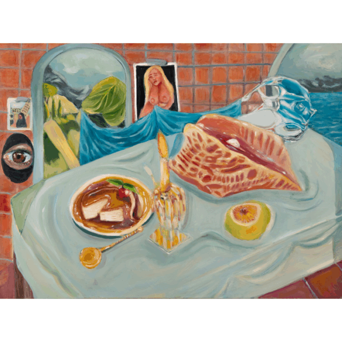 Still life with sea view
