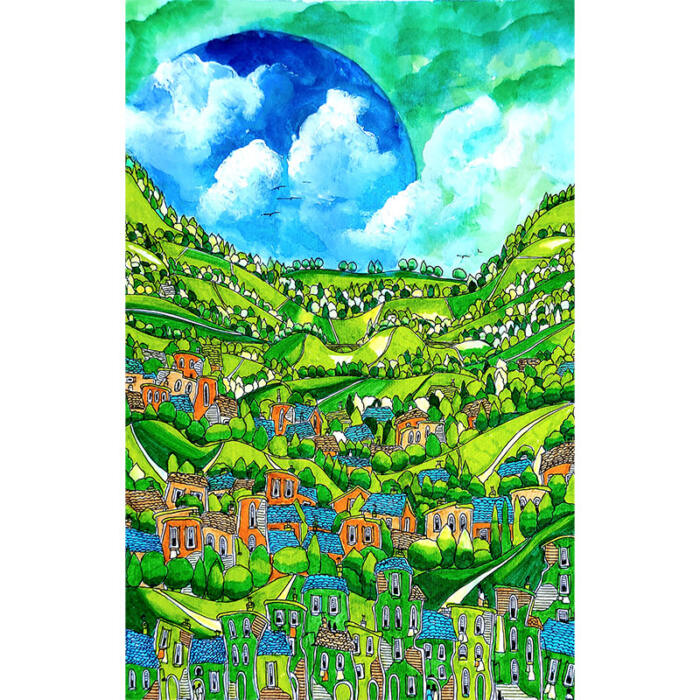 Il villaggio dai tetti blu