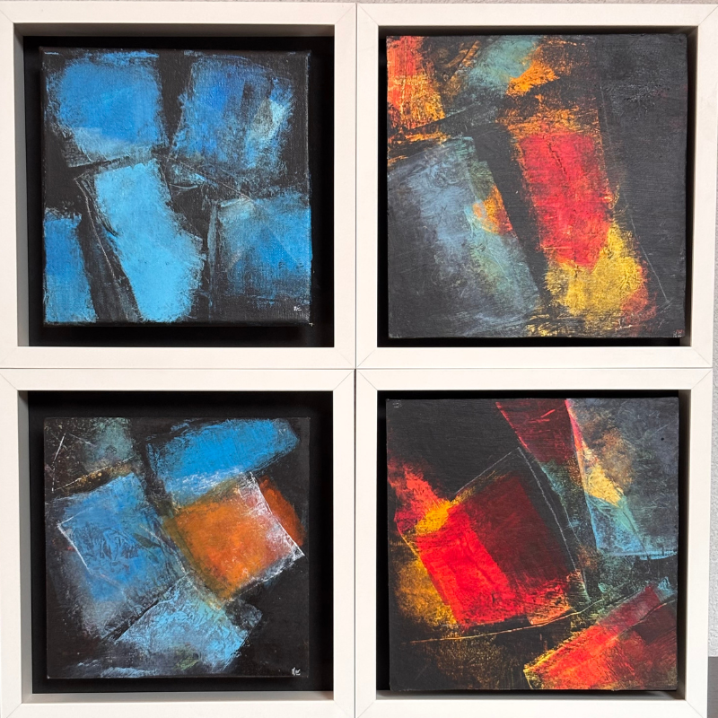 4 piccole opere tratte dalle serie ritmo delle forme