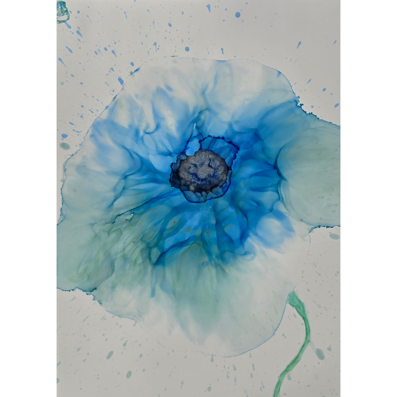 Bloom in the Gaze #15 (Azure Emergence)