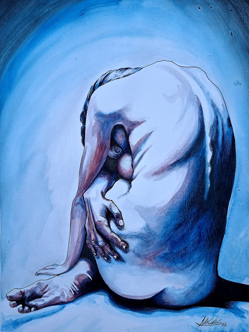 "Consuma spento e lento, il mio dolore consuma me"