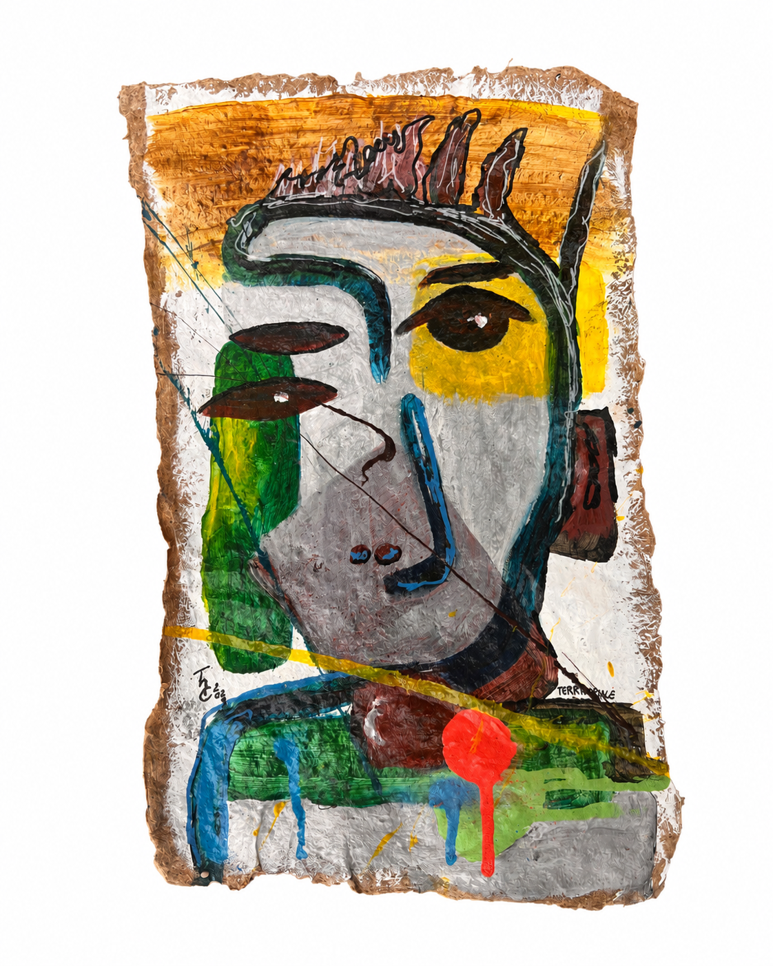 profil avec le point rouge